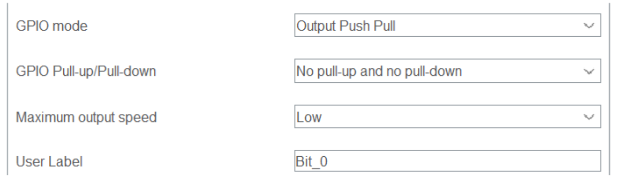 GPIO configuration